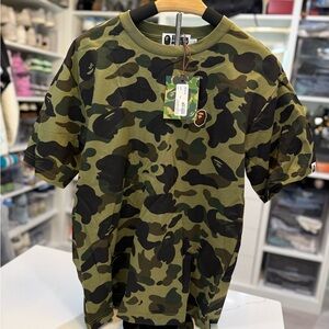 A Bathing Ape Green Camo T-Shirt - New Small